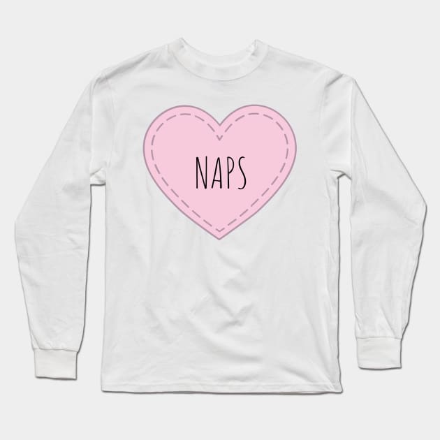 Naps, Heart shape Long Sleeve T-Shirt by BloomingDiaries